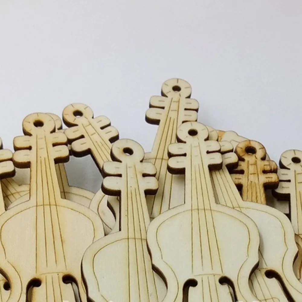 10 шт./пакет скрипка гитара деревянная пластина украшения дома деревянные ремесла