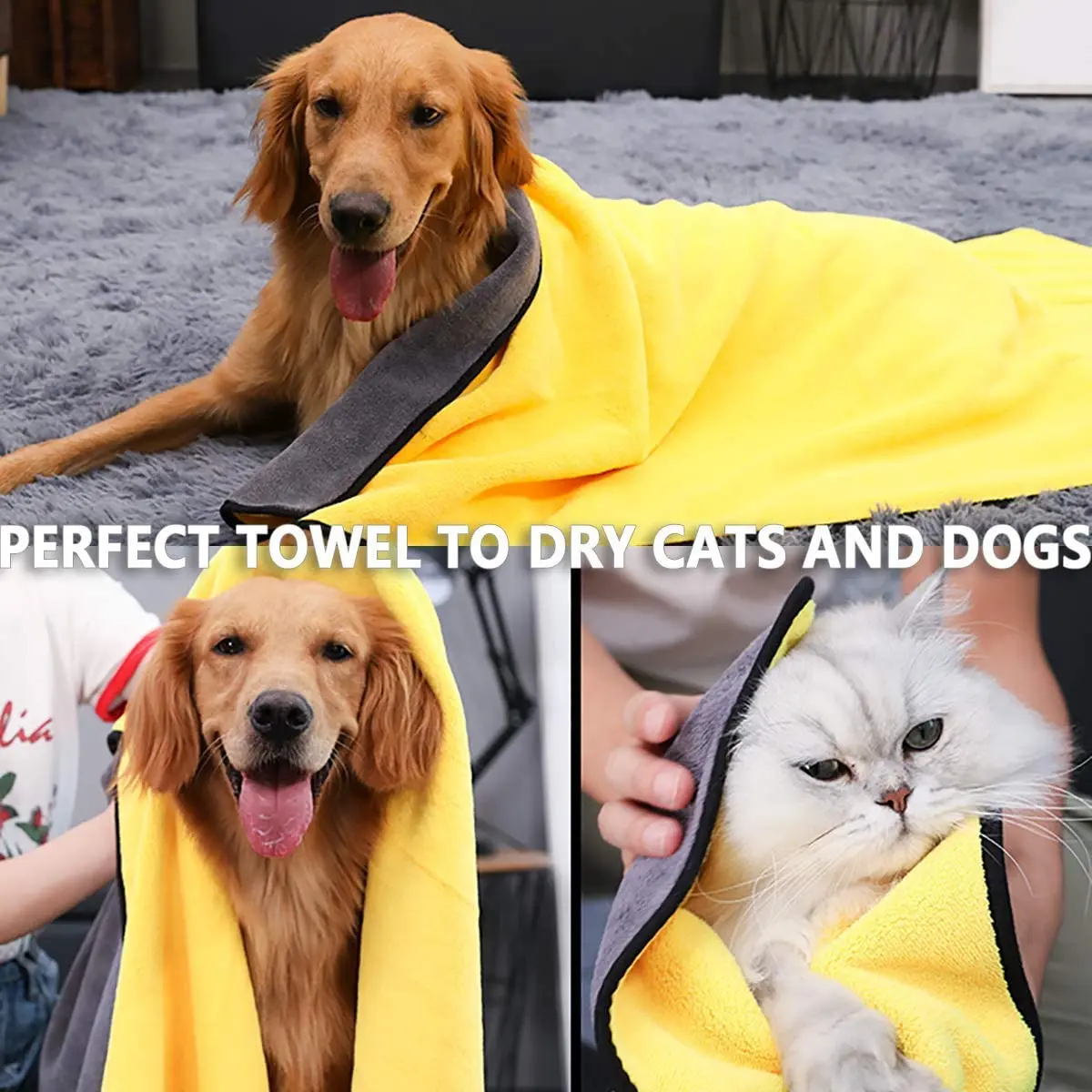 Ванная для собак Полотенца s микрофибра Одеяло душ ног сушки волос лапы