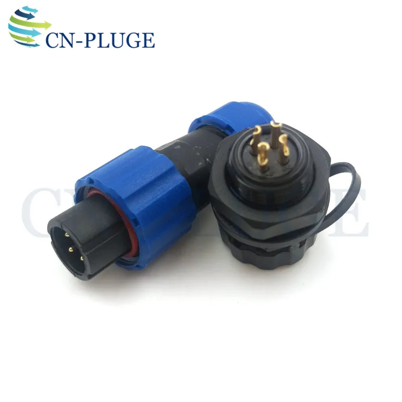 SD13 Series IP68 Waterproof 4 Pin 380V 5A Cable Aviation Industry LED Wire Nut Connector Male Socket Female Plug | Обустройство дома