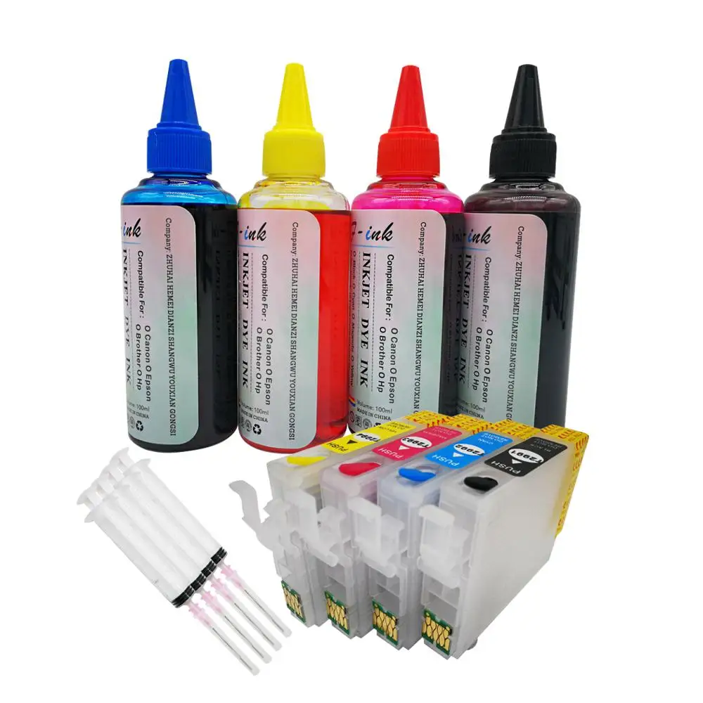29XL and 100ML 29XL комплект пополнения чернил для Epson XP-235 XP-245 XP-332 XP-335 XP-432 XP-435 XP-247 XP-442 XP-342 XP-345 принтер 29XL набор чернил - Цвет: 29XL and 100ML