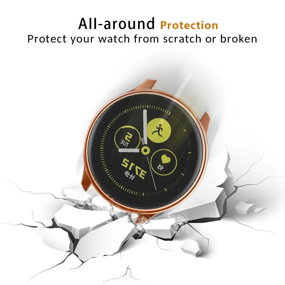 Защитный чехол для samsung galaxy watch active, мягкий силиконовый чехол, ультра-тонкая защитная рамка для galaxy Active, защита