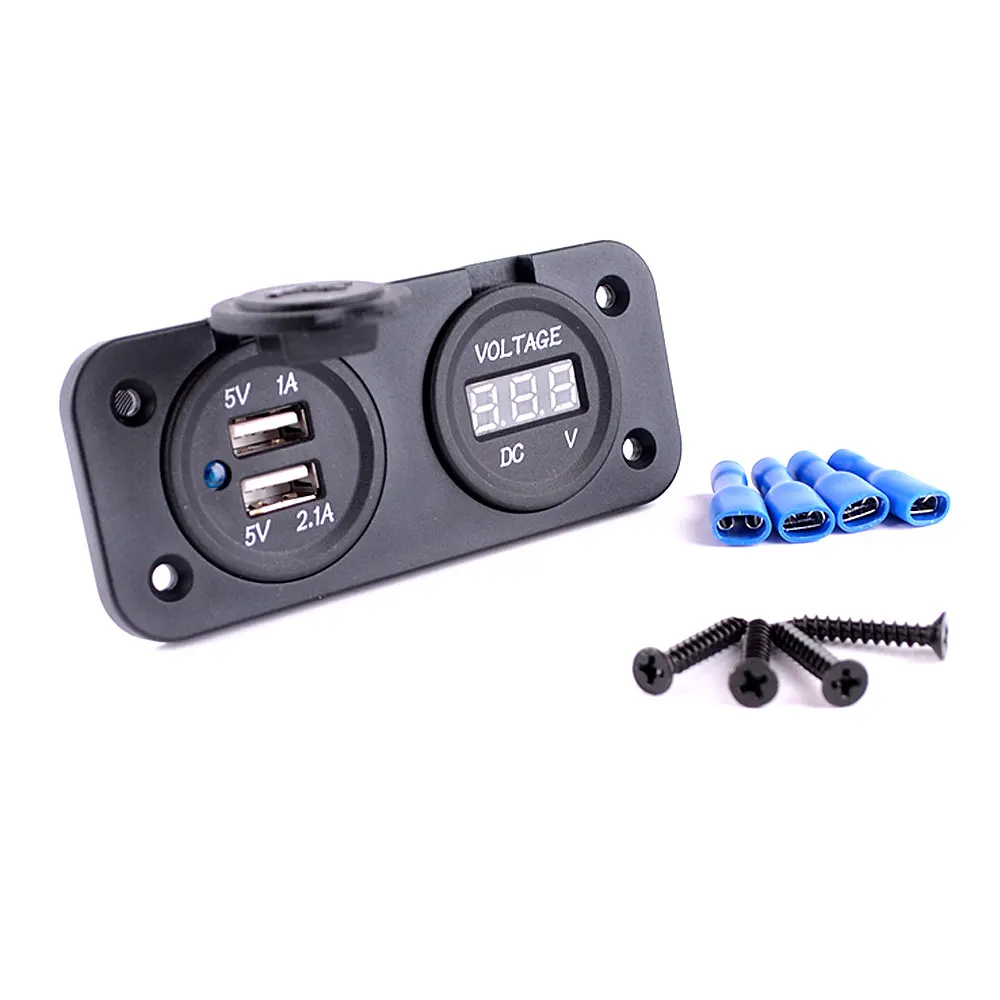 Автомобильное зарядное устройство с двумя USB-портами 4 шт. 12 В/24 В | Автомобили и