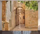 Шторы с изображением пейзажа восток Израиль Иерусалимская архитектура улицы дома изображение искусства фото гостиной спальни Оконные Занавески