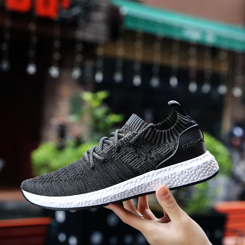 

Men's Sports Shoes Men Casual Shoes Sneakers Fashion Light Breathable Sneaker Man Shoe Black Sports Leisure 39 S