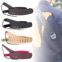 adjustable genuine leather suede cowhide guitar strap for acoustic electric guitar bass guitar belt bass strap