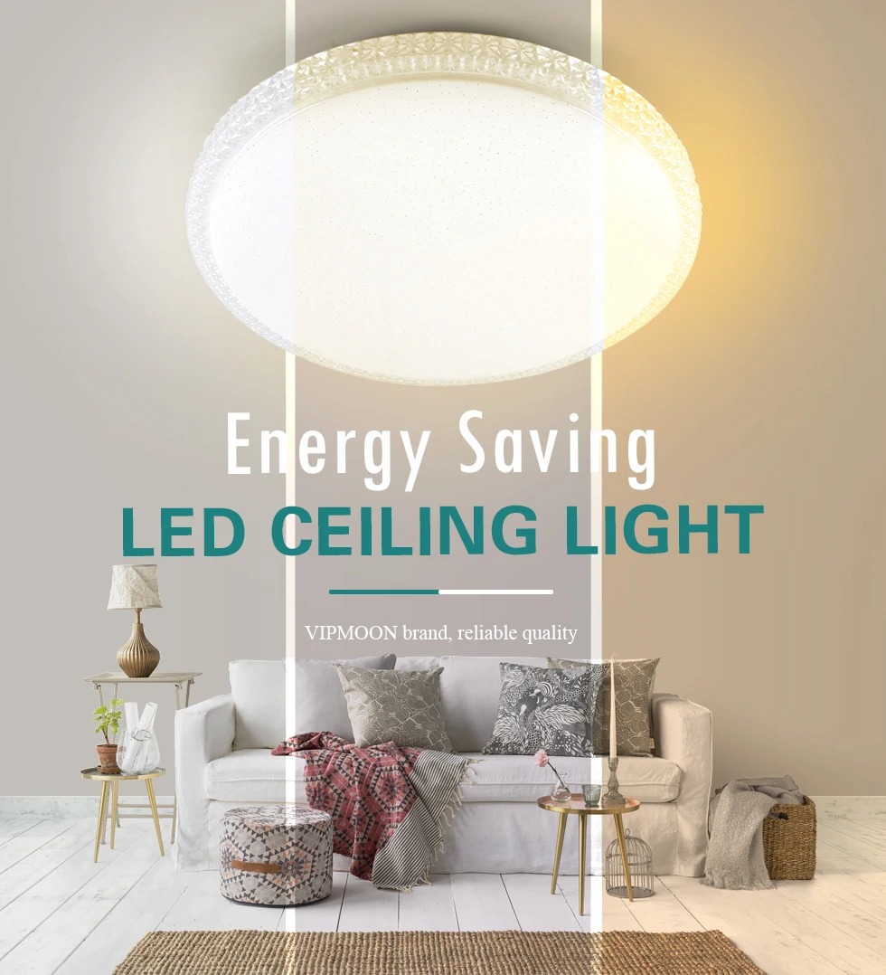 

48W LED Ceiling Lights Surface Decorative Ceiling Light 220V 3 Colors LED Lamp for the Livingroom Bedroom Bathroom