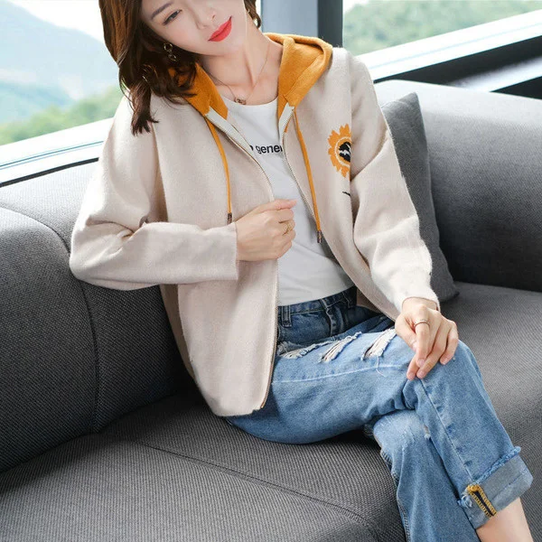 

Autumn and Winter Clothing New Korean Style Women's Plus Size Hooded Short