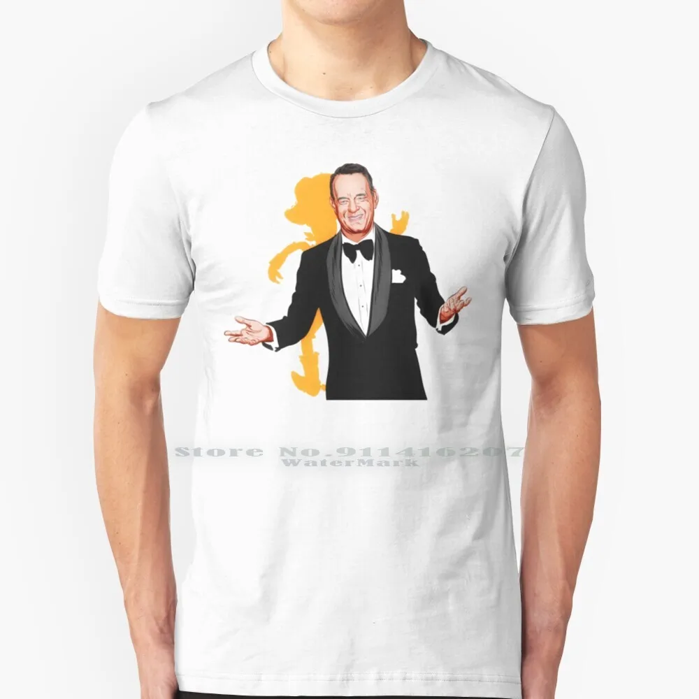 

Tom Hanks - An Illustration By Paul Cemmick T Shirt 100% Pure Cotton Tom Hanks Paul Cemmick American Actor Icon Usa Academy Awar