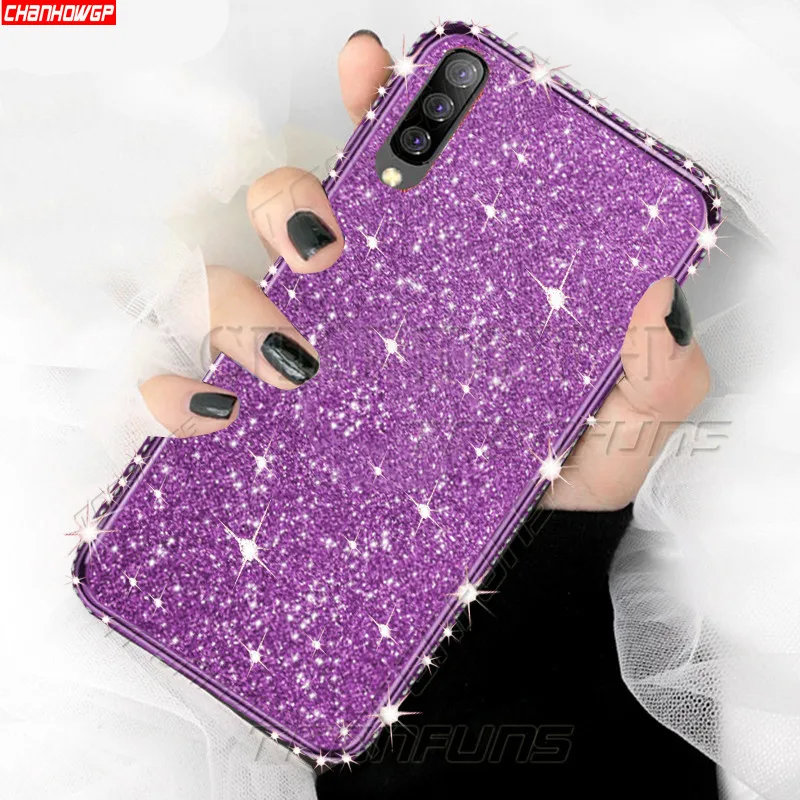 Мягкий чехол со стразами и блестками для Huawei Y9 Y7 Y5 Y6 Pro Prime 2019 чехлы с силиконовый