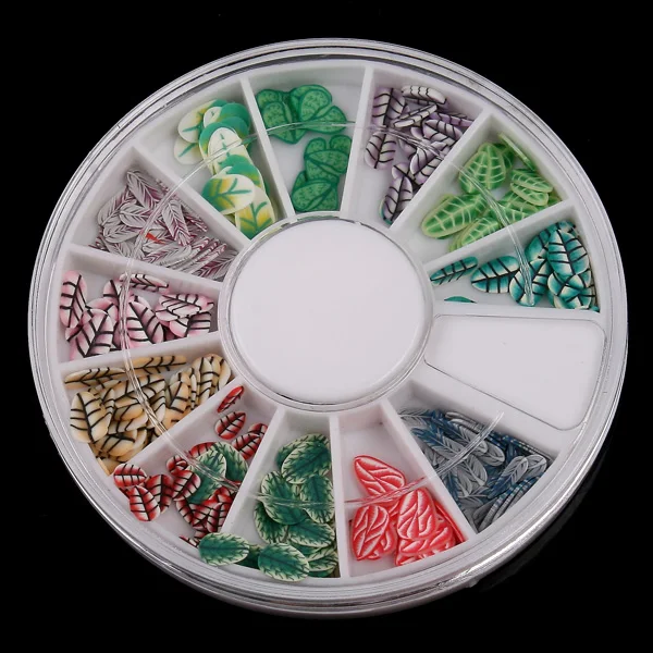 120 шт./компл. Типсы для ногтевого дизайна 3D ломтики лист полимерная глина