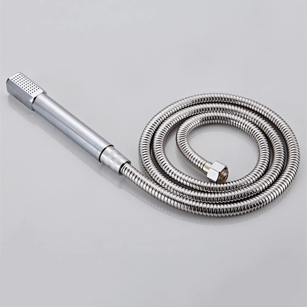 Хромированный настенный смеситель для ванной комнаты кран ванны с ручной лейкой