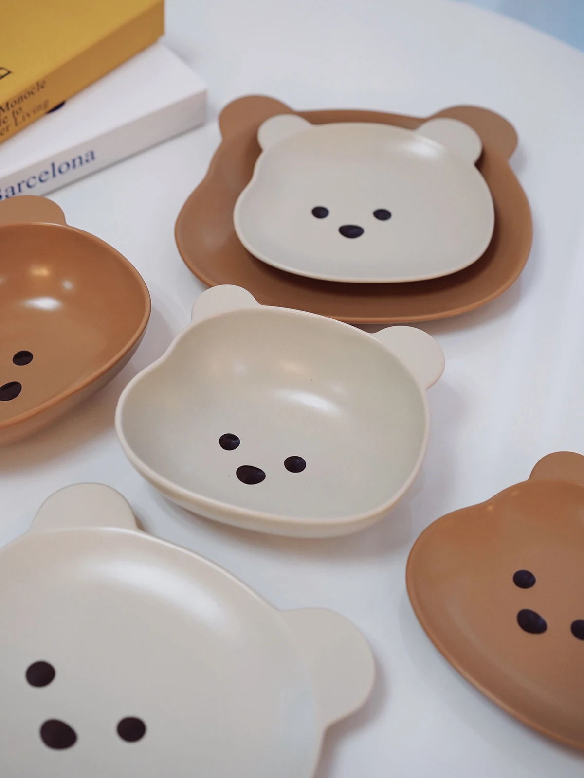 

Korean style bear head bowl cute cartoon ceramic rice bowl salad bowl breakfast plate children tableware