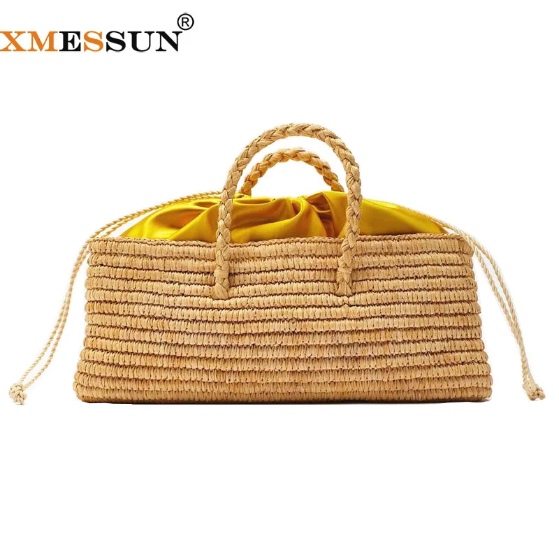 XMESSUN Женская пляжная соломенная сумка 2021 Новая летняя модная плетеная