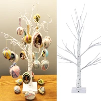 easter decoration glitter birch tree lights hanging ornaments bonsai tree night lamp easter indoor tabletop decorations for home