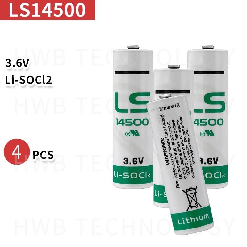 4 шт./лот, новинка, для LS14500 AA ER14505M, 3,6 В, 2600 мАч, литиевая батарея, инструменты и счетчики, резервный источник питания
