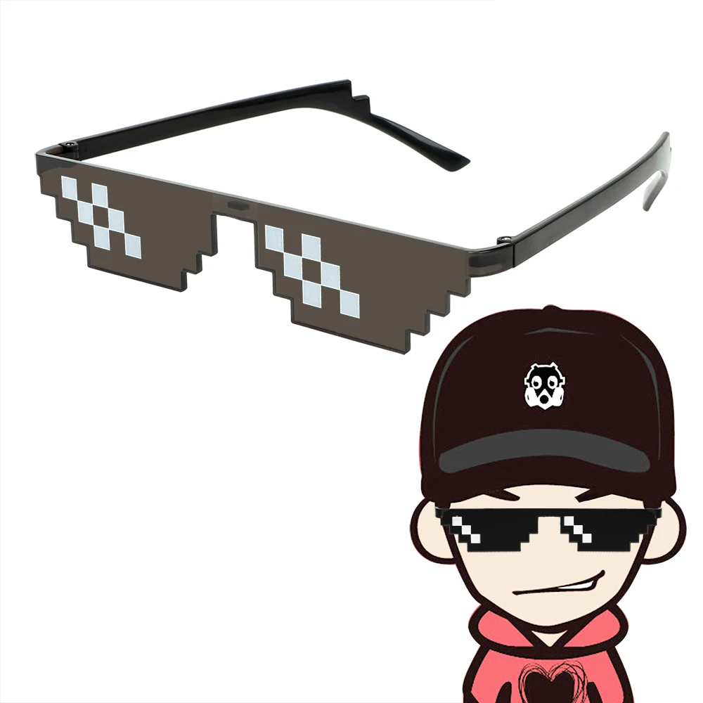 

Mosaic Vintage Eyewear 3/6 Bit MLG Pixelated Sunglasses UV Protection Motocycle Sunglasses Motocross Bike Racing Glasses