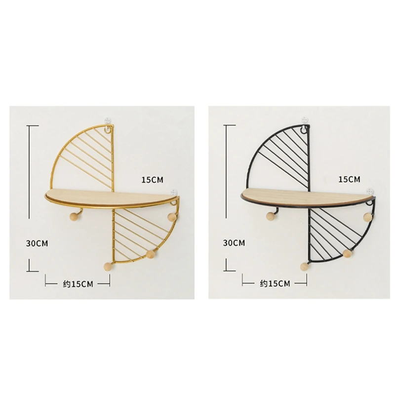 

Wall Hanging Iron Art Storage Rack Frame Creative Storage Display Shelf Home Decor for Living Room Office