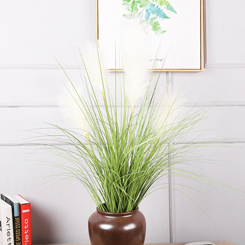 Искусственный тростник 7 головок букет шелковой луковой травы большое