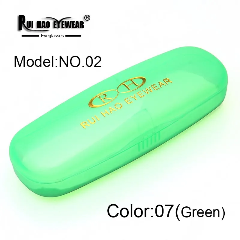 NO.02-green Аксессуары для очков футляр для очков супер легкий пластиковый Чехол для очков цветные очки коробка очки - Цвет: NO.02-green