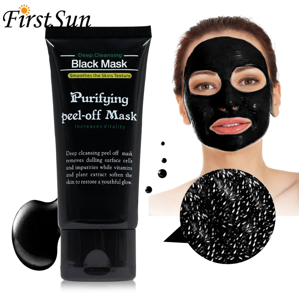 Бамбуковая черная маска с древесным углем глубокое очищение Очищающая от черных