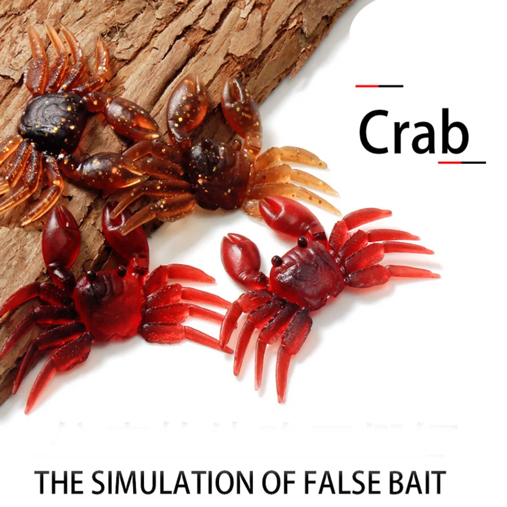 Личинка Мягкая приманка Имитация краба рыболовная крючок воблеры Спиннер 8 см