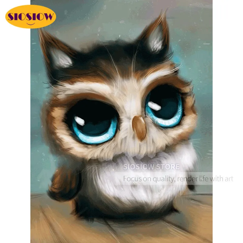 5D DIY Алмазная картина с изображением совы изображение полный дрель 3D мозаика
