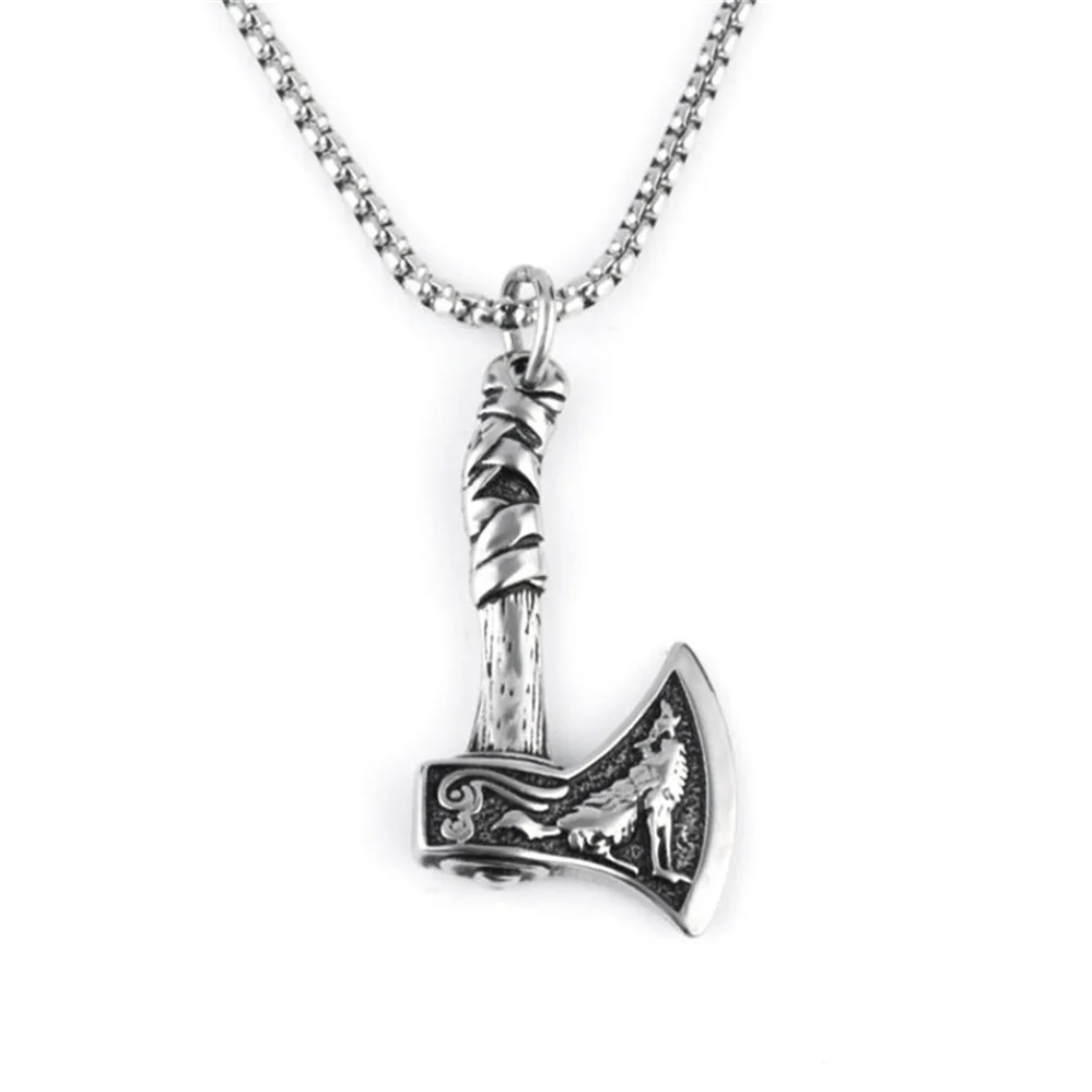 

Fashion Hip Hop Viking Viking Pirate Axe Trend Pendant Necklace Men's Gift Jewelry Wholesale