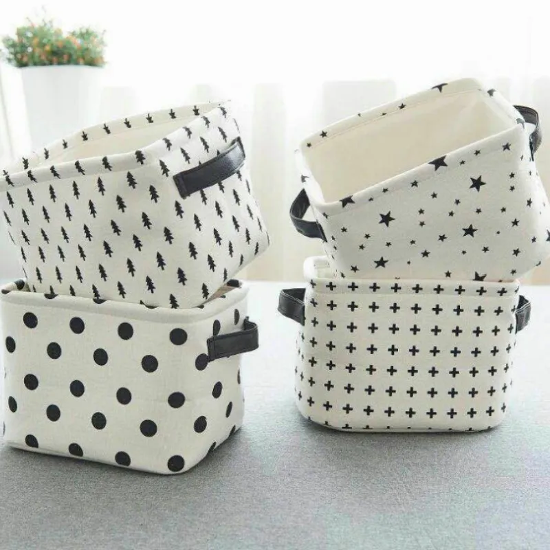 Льняная хлопчатобумажная ткань с принтом в горошек для рукоделия текстиль шитья