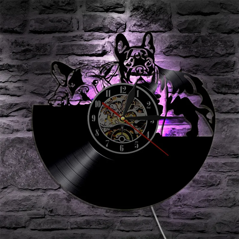 

European And American Best Selling Pet Dog Vinyl Records Wall Clock Home Decoration