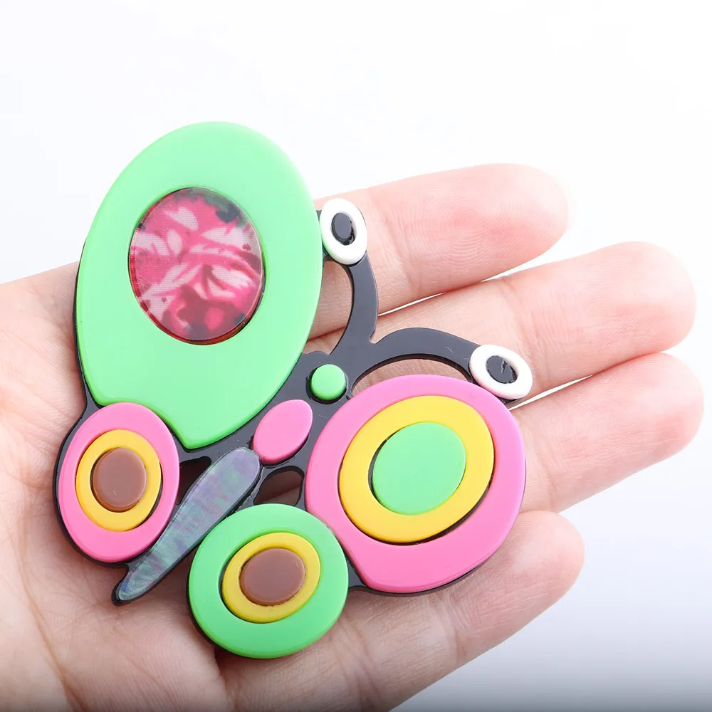

New Lovely Colorful Butterfly Brooch For Women Girls Big Resin Insect Brooches Pin Dress Coat Clothing Badges Fashion Jewelry