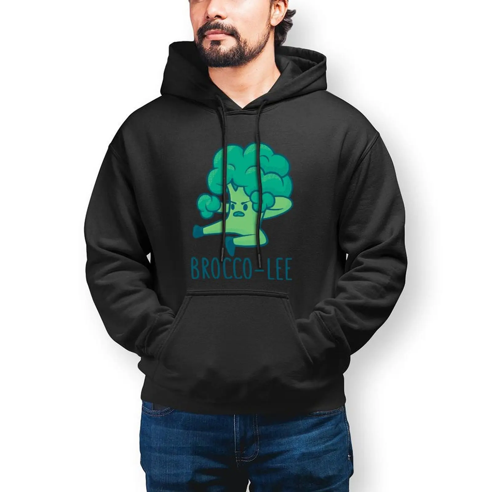 

Bruce Lee Brocco Lee Hoodies Vegetable Funny Cotton Outdoor Pullover Hoodie Warm Over Size Nice Hoodie Men