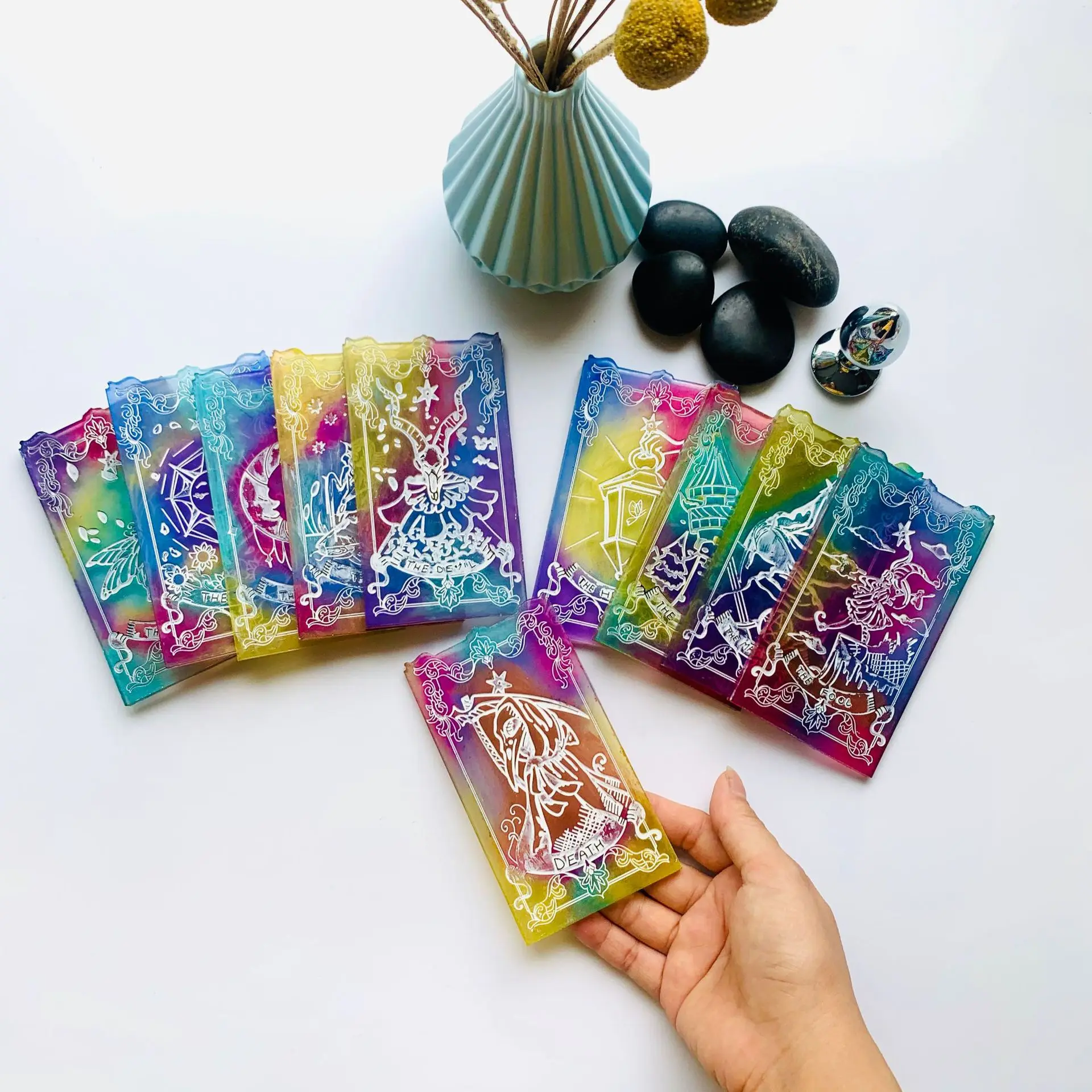 

Tarot Brand Silicone Resin Mold DIY UV Epoxy Slicone Game Decoration Tag Mould Home Decoration Resin Pendant Craft Tools