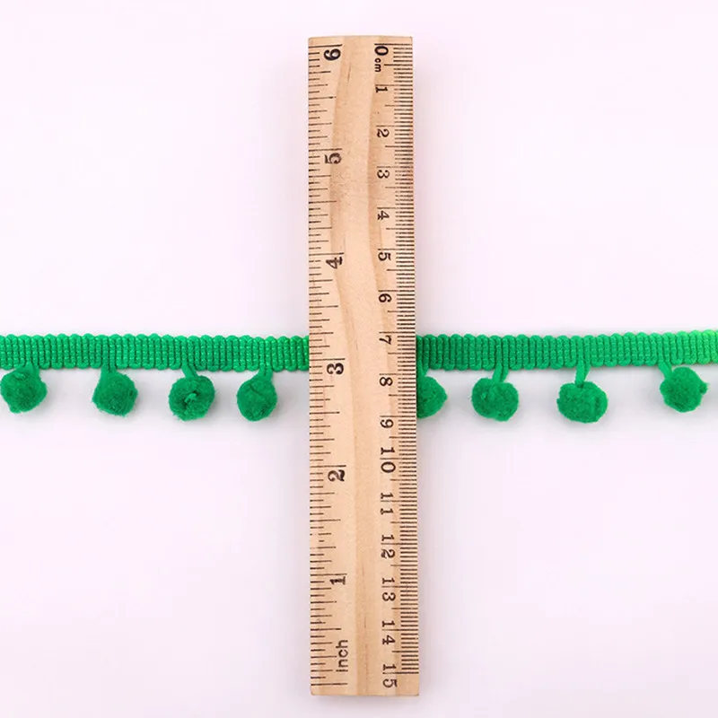 

12mm 2/5 Yard Pompom Decoration Fans Your Pearl Pompom Tassel Ribbon Sewing Lace Knitted Fabric Handmade DIY Craft Accessories