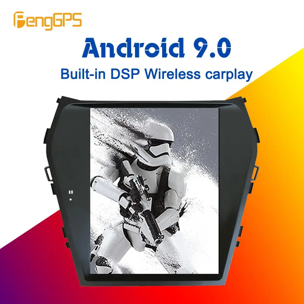 Автомобильная Мультимедийная система Tesla 10 4 дюйма Android 9 0 PX6 CARPLAY DSP без DVD для Hyundai