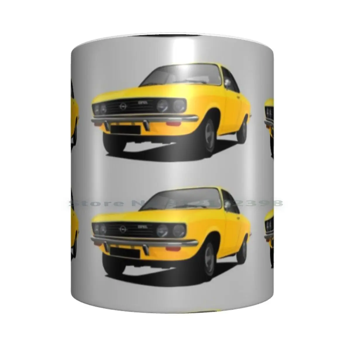 Желтый Opel Manta A-иллюстрация Керамические Кружки Кофейные чашки Кружка для молока