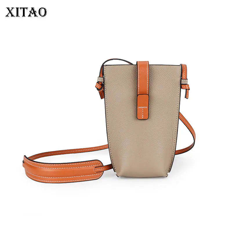 

XITAO Vintage Simplicity Mini Crossbody Bags Fashion Contrast Color Splicing Women All-match Shoulder Mobile Phone Bag GWJ1745