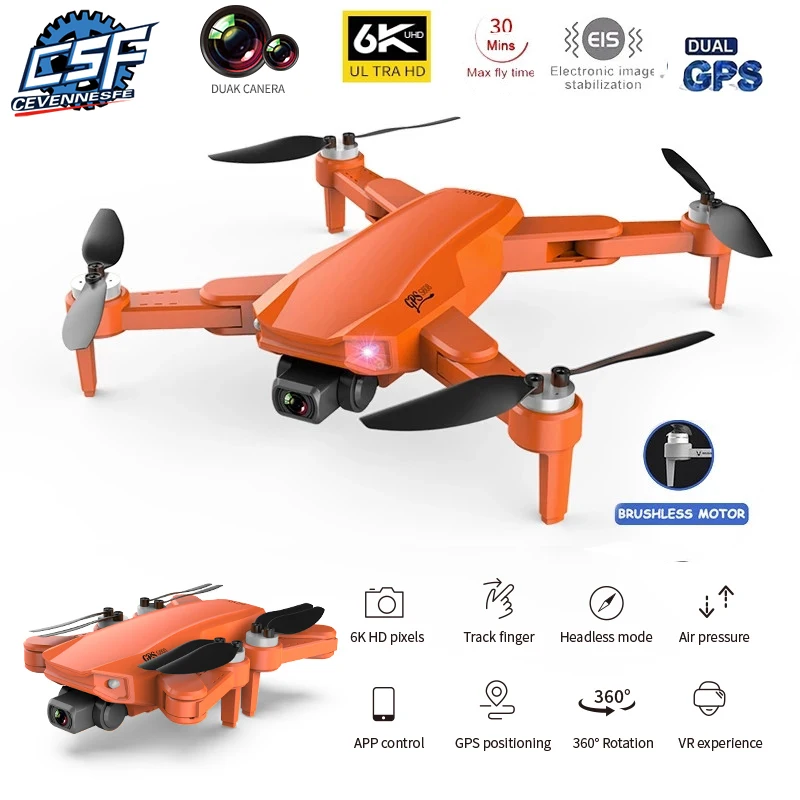 DZQToys Новый S608 GPS Дрон 4k 6K HD Двойная камера Профессиональная аэрофотосъемка