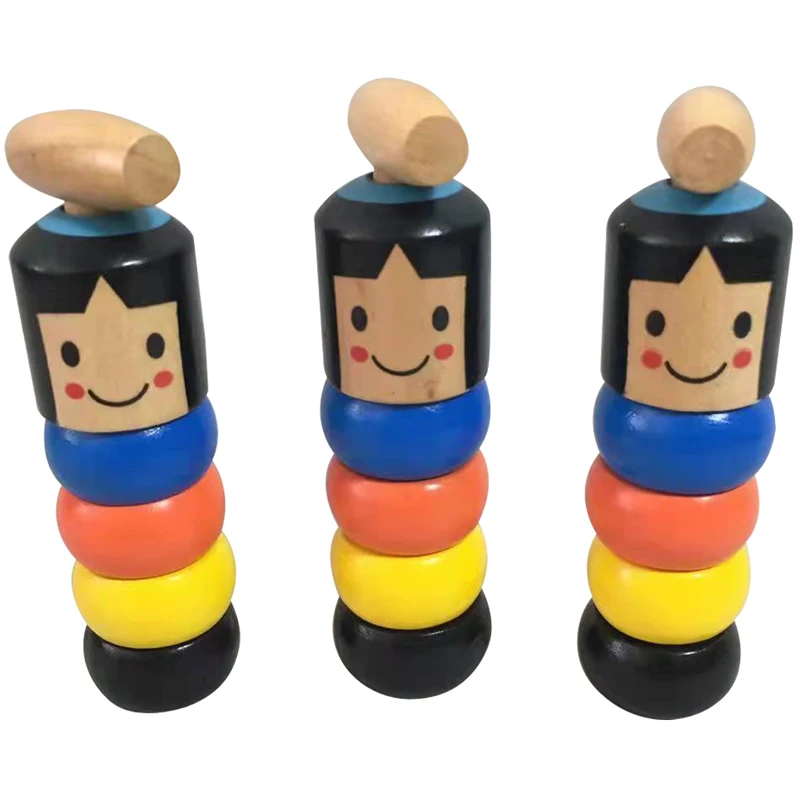 

New 1 Set Magic Toy Close Up Stage Magic Props Fun Toy Accessory Immortal Daruma Unbreakable Wooden Man Magic Tricks