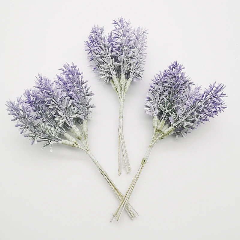6 шт. искусственные цветы лаванды ручной работы рождественское свадебное