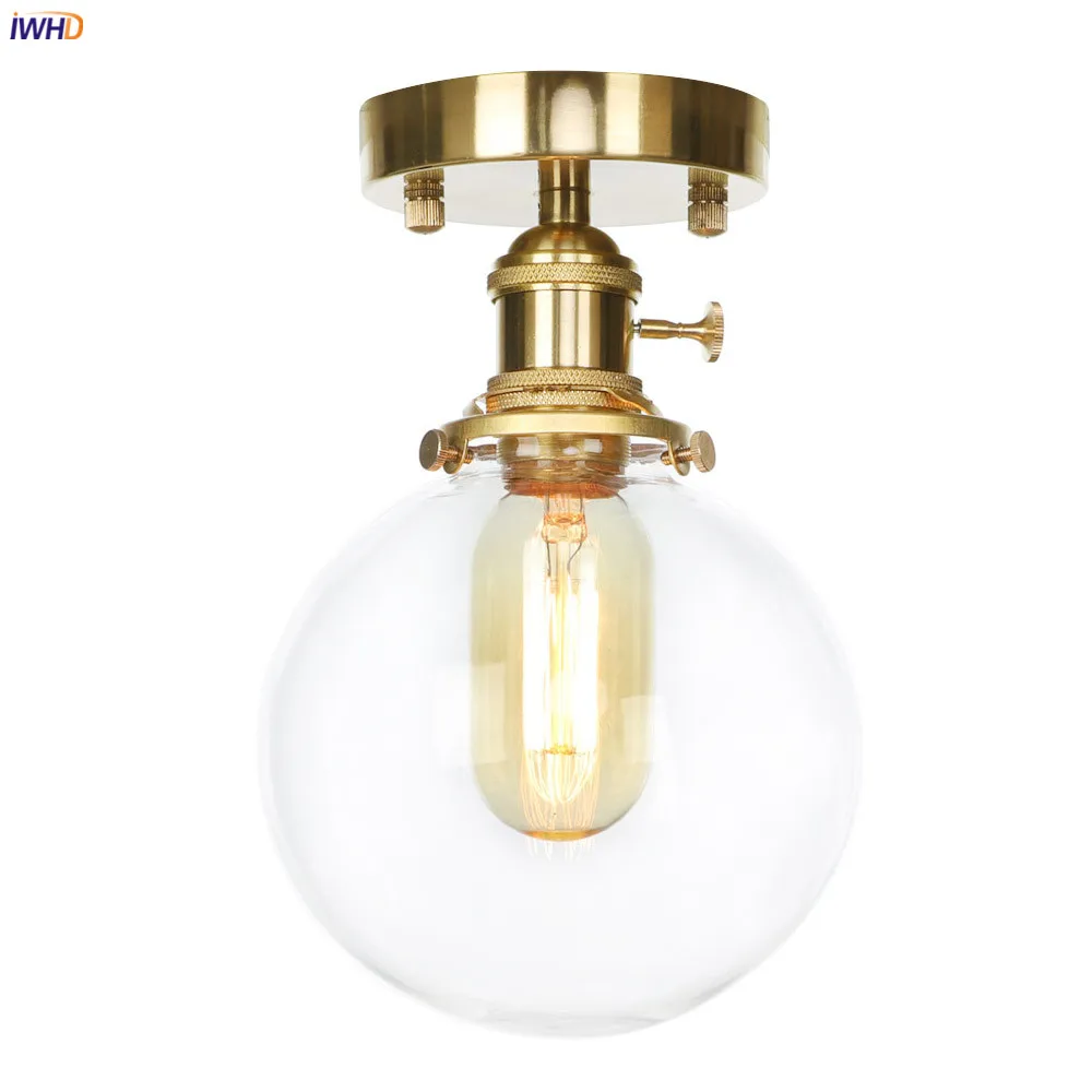 Потолочный светильник IWHD в стиле лофт медные потолочные светильники индастриал
