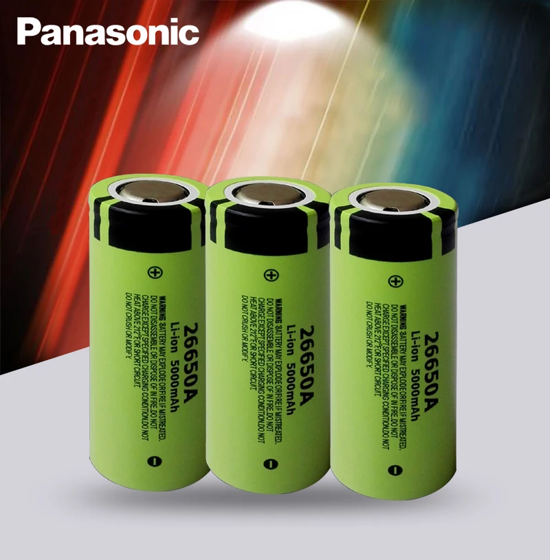 4 шт. 100% оригинальные литий-ионные аккумуляторы Panasonic 26650A 3 7 в 5000 мАч | Электроника