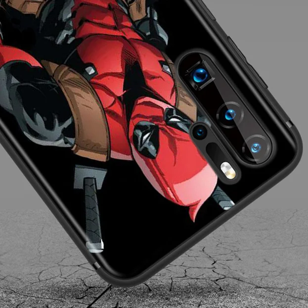 

Marvel Avengers Super Hero Deadpool For Huawei P50 P40 P30 P20 P10 P9 P8 Lite E Mini Pro Plus 5G TPU Silicone Black Phone Case