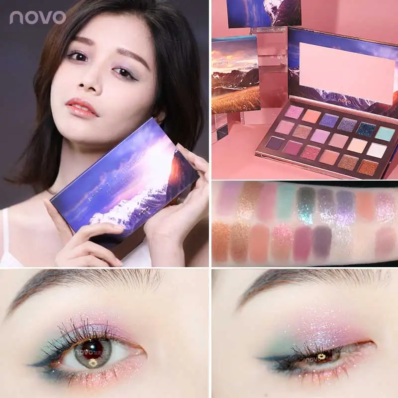 

18Color Eyeshadow Palette Dazzling Glitter Matte Pearlescent Soft Powder Eye Makeup Brighten Eyes Pigment Beauty Natural Cosmeti