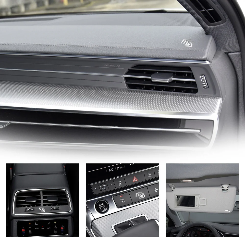 10pcs 3D Car Styling Interior Nickel Stickers Badges Auto Decoration For Audi S line A3 8p 8v 8l A4 b8 b6 b9 A6 c7 A5 Q5 Q3 A1 - купить по