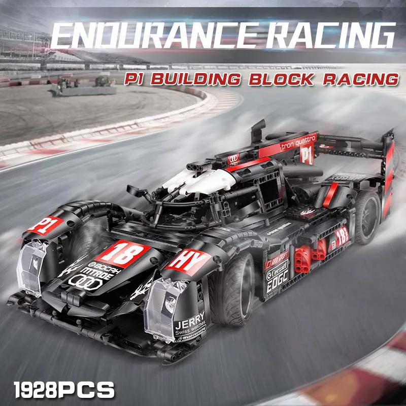 DHL Technic игрушки серии Супер гоночный автомобиль R18 R8 совместимые строительные