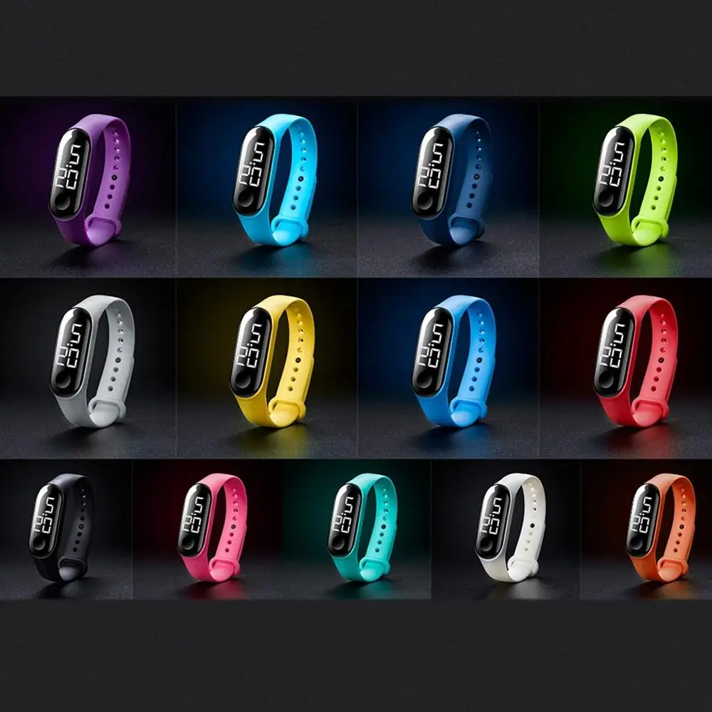 Цифровые женские часы montre silicone femme LED электронные спортивные для мужчин