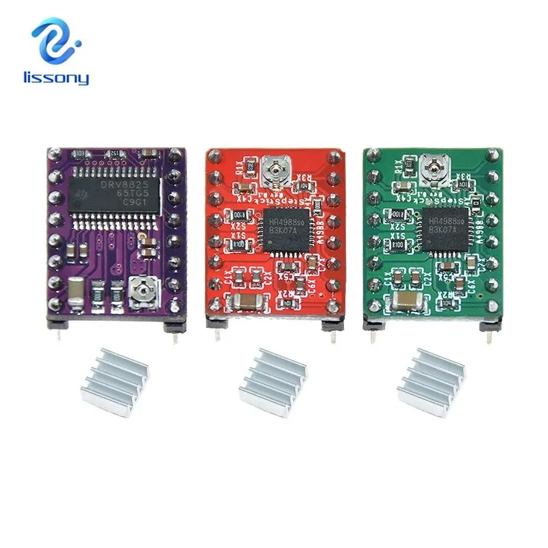 Запчасти для 3D принтера StepStick A4988 DRV8825 Драйвер шагового двигателя с теплоотводом