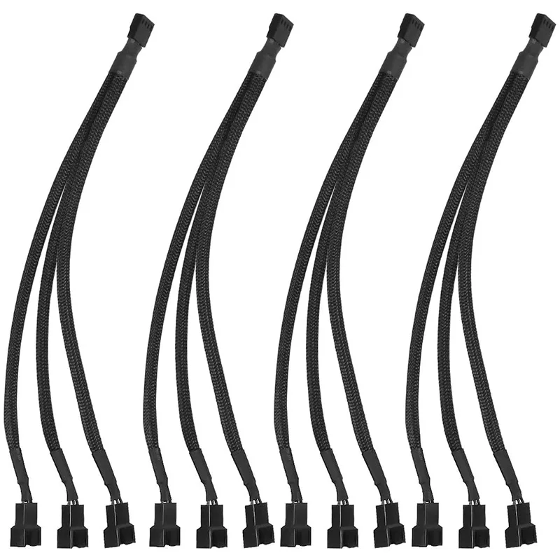 4 шт. ШИМ разветвитель вентилятора кабель адаптера разъем Pin 1 до 3 конвертер