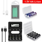 2800mwh 1,5 V AA литий-ионные, литий-ионные аккумуляторы AA 2A для игрушек, камеры, фонарика и зарядного устройства 1,5 в