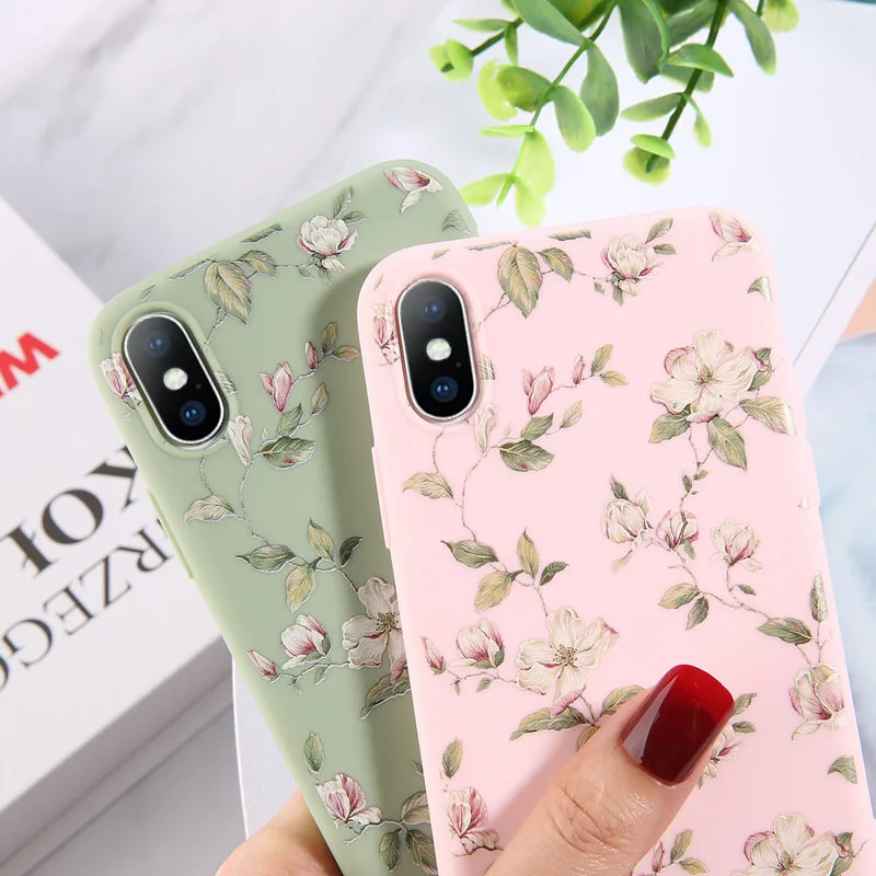 

Moskado Colorful Floral Leaves Phone Case For iPhone 11 Pro 7 8 6 6S Plus X XR XS Max 5s SE Flowers Soft TPU Silicone Back Cover